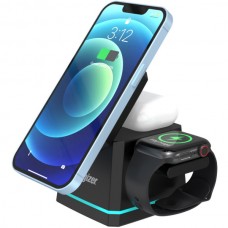 Безпроводное зарядное устройство 15W 3-in-1 Magnetic Wireless Fast Charger black Energizer