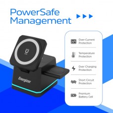 Безпроводное зарядное устройство 15W 3-in-1 Magnetic Wireless Fast Charger black Energizer