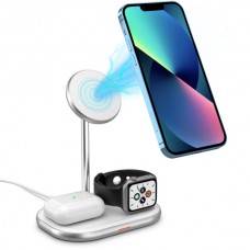 Безпроводное зарядное устройство 15W 3-in-1 Magnetic Wireless Fast Charger white Energizer