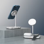 Безпроводное зарядное устройство 15W 3-in-1 Magnetic Wireless Fast Charger white Energizer