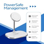 Безпроводное зарядное устройство 15W 3-in-1 Magnetic Wireless Fast Charger white Energizer