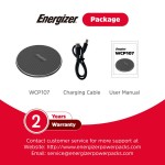 Безпроводное зарядное устройство Wireless Energizer WCP107 QI 15W Black
