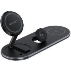 Безпроводное зарядное устройство Wireless QI 3in1 15W E19 Qi2 Acefast Balck