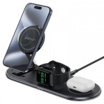 Безпроводное зарядное устройство Wireless QI 3in1 15W E19 Qi2 Acefast Balck Безпроводное зарядное устройство Wireless QI 3in1 15W E19 Qi2 Acefast Balck