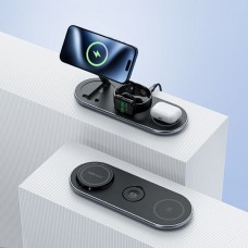 Безпроводное зарядное устройство Wireless QI 3in1 15W E19 Qi2 Acefast Balck
