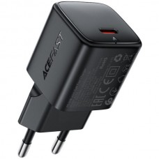 Сетевое зарядное устройство 1Type-C 30W Gan A118 Fast Charger black Acefast