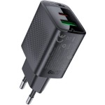 Сетевое зарядное устройство 1USB 1Type-C 20W Gan A78 Black Acefast Сетевое зарядное устройство 1USB 1Type-C 20W Gan A78 Black Acefast