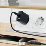 Сетевое зарядное устройство 1USB 1Type-C 20W Gan A78 Black Acefast Сетевое зарядное устройство 1USB 1Type-C 20W Gan A78 Black Acefast