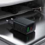 Сетевое зарядное устройство 1USB 1Type-C 20W Gan A78 Black Acefast Сетевое зарядное устройство 1USB 1Type-C 20W Gan A78 Black Acefast