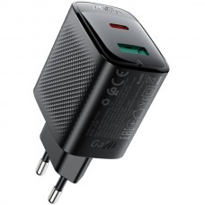Сетевое зарядное устройство 1USB 1Type-C 45W Gan A106 Black Acefast
