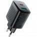 Сетевое зарядное устройство 1USB 1Type-C 45W Gan A106 Black Acefast