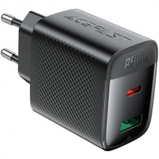 Сетевое зарядное устройство 1USB 1Type-C 45W Gan A106 Black Acefast