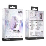 Сетевое зарядное устройство 1USB 2Type-C 65W 3.6A Gan A45 Fast Charger Purple Acefast Сетевое зарядное устройство 1USB 2Type-C 65W 3.6A Gan A45 Fast Charger Purple Acefast