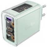 Сетевое зарядное устройство 1USB 2Type-C 65W 3.6A Gan A45 Fast Charger Turquoise Acefast Сетевое зарядное устройство 1USB 2Type-C 65W 3.6A Gan A45 Fast Charger Turquoise Acefast
