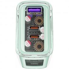 Сетевое зарядное устройство 1USB 2Type-C 65W 3.6A Gan A45 Fast Charger Turquoise Acefast