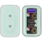 Сетевое зарядное устройство 1USB 2Type-C 65W 3.6A Gan A45 Fast Charger Turquoise Acefast Сетевое зарядное устройство 1USB 2Type-C 65W 3.6A Gan A45 Fast Charger Turquoise Acefast