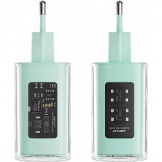 Сетевое зарядное устройство 1USB 2Type-C 65W 3.6A Gan A45 Fast Charger Turquoise Acefast