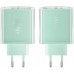 Сетевое зарядное устройство 1USB 2Type-C 65W 3.6A Gan A45 Fast Charger Turquoise Acefast