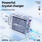 Сетевое зарядное устройство 1USB 2Type-C 65W 3.6A Gan A45 Fast Charger Turquoise Acefast Сетевое зарядное устройство 1USB 2Type-C 65W 3.6A Gan A45 Fast Charger Turquoise Acefast