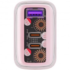 Сетевое зарядное устройство 1USB 2Type-C 65W 3.6A Gan A45 Fast Charger Pink Acefast