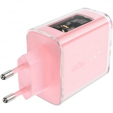 Сетевое зарядное устройство 1USB 2Type-C 65W 3.6A Gan A45 Fast Charger Pink Acefast
