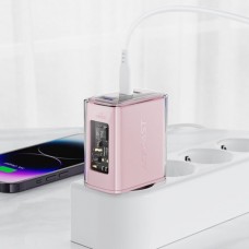 Сетевое зарядное устройство 1USB 2Type-C 65W 3.6A Gan A45 Fast Charger Pink Acefast