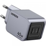 Сетевое зарядное устройство 2Type-C 45W Gan Nexode Pro X707 Ugreen Grey