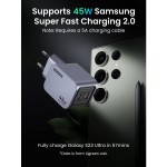 Сетевое зарядное устройство 2Type-C 45W Gan Nexode Pro X707 Ugreen Grey