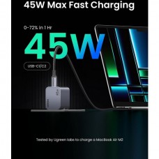 Сетевое зарядное устройство 2Type-C 45W Gan Nexode Pro X707 Ugreen Grey