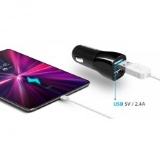 Сетевое зарядное устройство 2USB 12W 2.1A ECA-24 Black Defender