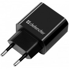 Сетевое зарядное устройство 2USB 12W 2.1A UPC-21 + кабель microUSB Black Defender