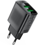 Сетевое зарядное устройство 2USB 12W 2.4A A86 Black Acefast Сетевое зарядное устройство 2USB 12W 2.4A A86 Black Acefast