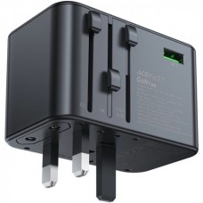 Сетевое зарядное устройство 2USB 3Type-C 75W 3A Gan Z1 Fast Charger Acefast Black