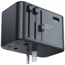 Сетевое зарядное устройство 2USB 3Type-C 75W 3A Gan Z1 Fast Charger Acefast Black