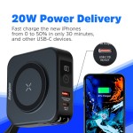 УМБ Energizer Magnetic Wireless 10000mAh 20W PD 3A AC QI-15W built-in 1Type-C 1USB In/Out Balck УМБ Energizer Magnetic Wireless 10000mAh 20W PD 3A AC QI-15W built-in 1Type-C 1USB In/Out Balck