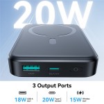 УМБ Joyroom Magnetic Wireless 10000mAh JR-W020 20W 3A 1Type-C 1USB In/Out Black