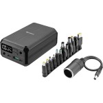 УМБ Sandberg 27000mAh Laptop DC12–24v 100W PD 5A QC3.0 1USB 2Type-C 2DC QI-10W Black