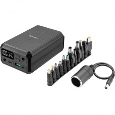 УМБ Sandberg 27000mAh Laptop DC12–24v 100W PD 5A QC3.0 1USB 2Type-C 2DC QI-10W Black