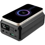 УМБ Sandberg 27000mAh Laptop DC12–24v 100W PD 5A QC3.0 1USB 2Type-C 2DC QI-10W Black