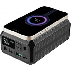 УМБ Sandberg 27000mAh Laptop DC12–24v 100W PD 5A QC3.0 1USB 2Type-C 2DC QI-10W Black