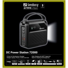 УМБ Sandberg 72000mAh 268W DC96–126v 2USB 2Type-C 100w 10A In/Out LMFP ліхтарик 6Вт Black