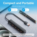 USB HUB Vention 5 в 1 Type-C-USB 4USB 1Type-C 3.2 Gen2 2A 10Gbps 0.15m Black (CHOBB)