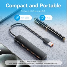 USB HUB Vention 5 в 1 Type-C-USB 4USB 1Type-C 3.2 Gen2 2A 10Gbps 0.15m Black (CHOBB)