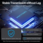 USB HUB Vention 5 в 1 Type-C-USB 4USB 1Type-C 3.2 Gen2 2A 10Gbps 0.15m Black (CHOBB)