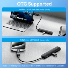 USB HUB Vention 5 в 1 Type-C-USB 4USB 1Type-C 3.2 Gen2 2A 10Gbps 0.15m Black (CHOBB)