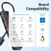 USB HUB Vention 5 в 1 Type-C-USB 4USB 1Type-C 3.2 Gen2 2A 10Gbps 0.15m Black (CHOBB)
