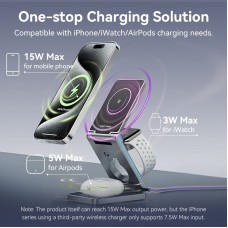 Безпроводное зарядное устройство Vention 15W 3-in-1 Magnetic Wireless Gray