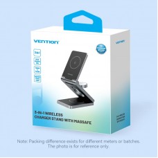 Безпроводное зарядное устройство Vention 15W 3-in-1 Magnetic Wireless Gray