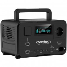 Зарядна станція Choetech BS007 400Вт (256Вт/г) AC LiFePo4 MPPT UPS Balck