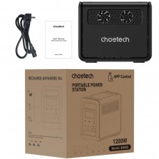 Зарядна станція Choetech BS067 2400Вт (2048Вт/г) AC LiFePo4 MPPT UPS PD 100W Black